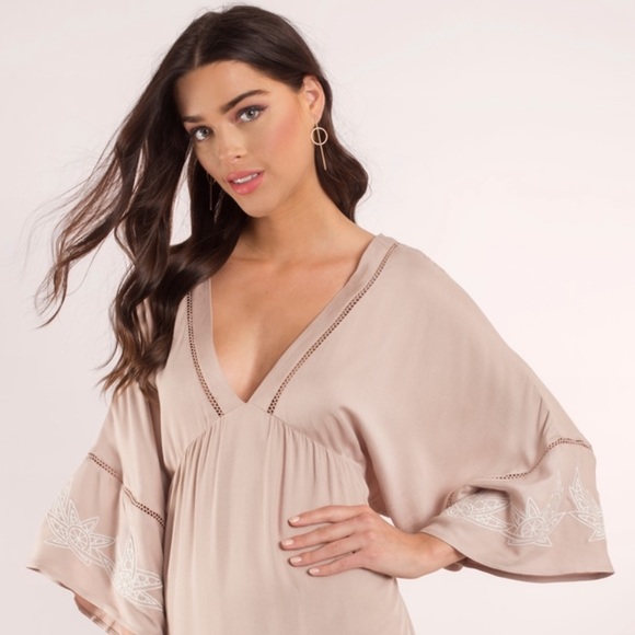 NWOT | TOBI Toasty Embroidered Shift Dress - Picture 2 of 5